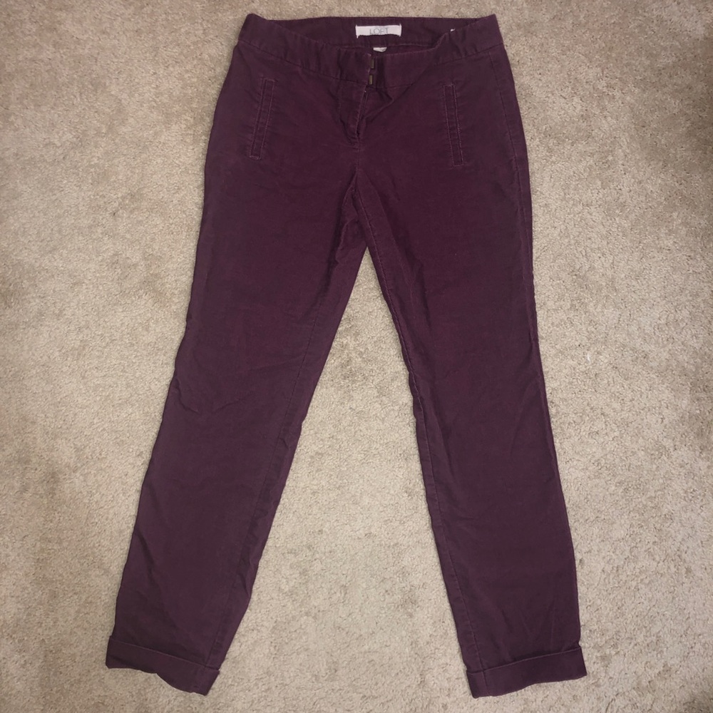 Burgundy corduroy pants